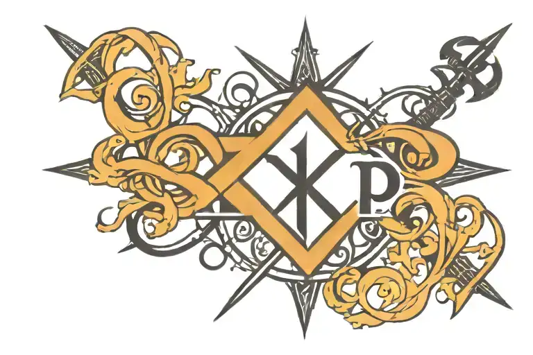 Chi Rho With A Name Tatto
