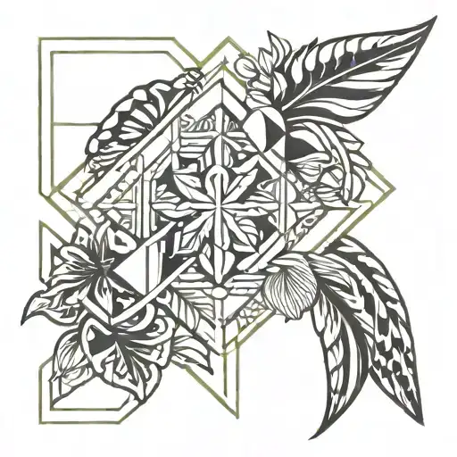 Geometric Design Inspired By Hawaiian Tribal