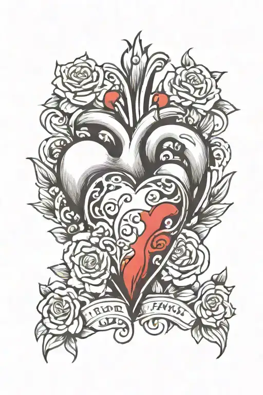 Heart With Mom And Dad And Dad Too