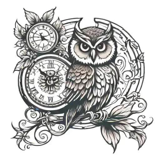 Owl And Clock