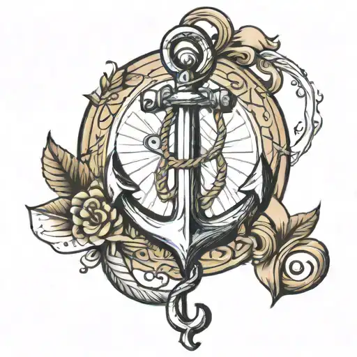 Anchor With Libra Scales