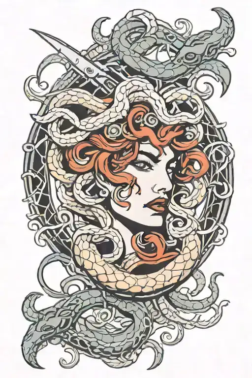 Medusa Dagger Snakes Intertwined