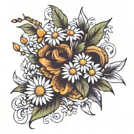 Daisy Bouquet Turning 90 Degree