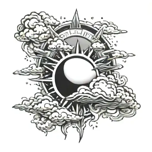 Rising Sun And Clouds