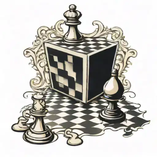 Chessboard With Fallen Pawn Chess Piece