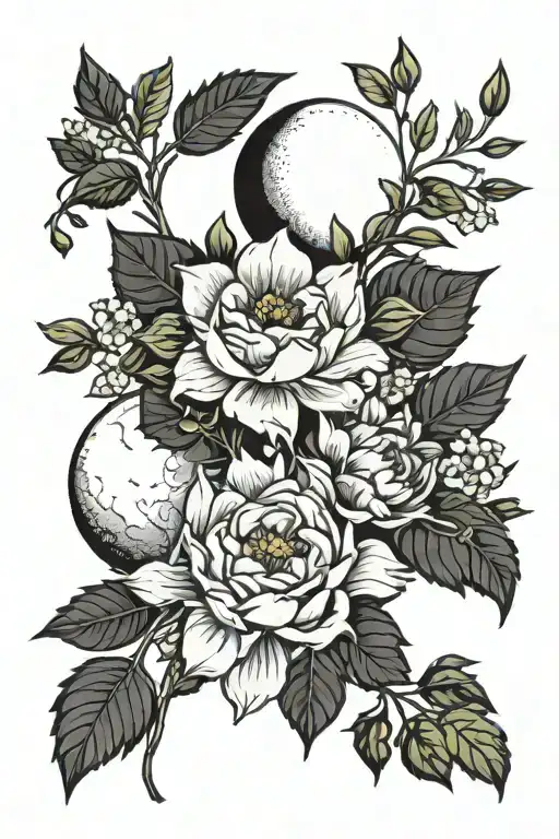 Waxing Gibbous Moon Phase With February Birth Flower