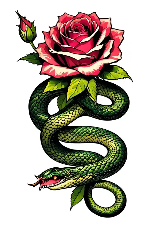 Snake Rose Wrapped