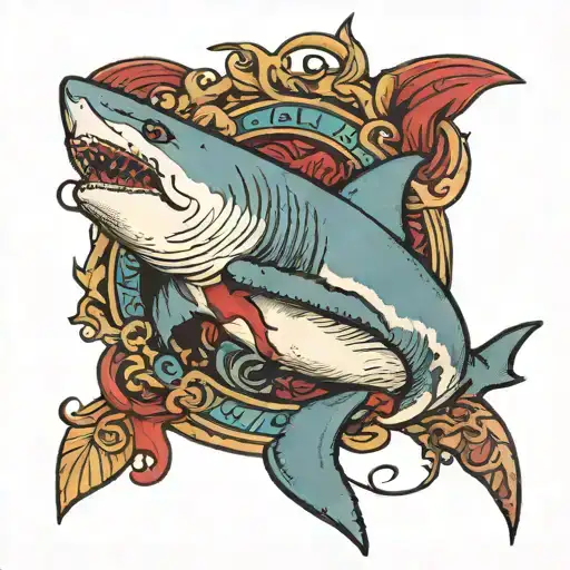 Shark With Sewn Up Belly Sleeps