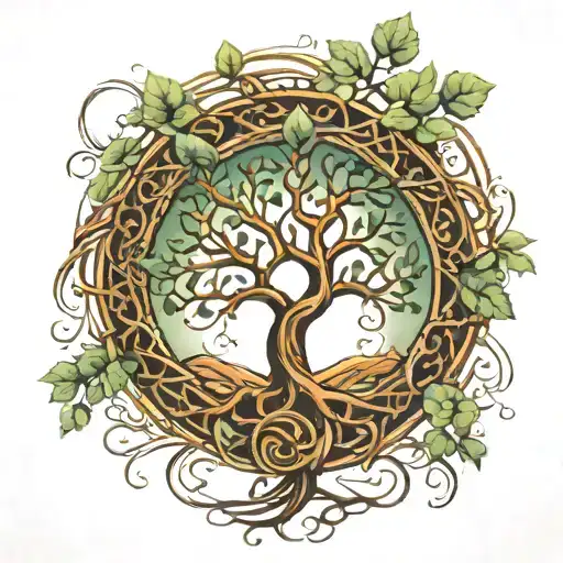 Tree Of Life Intertwined Symbolizing The Client's Love