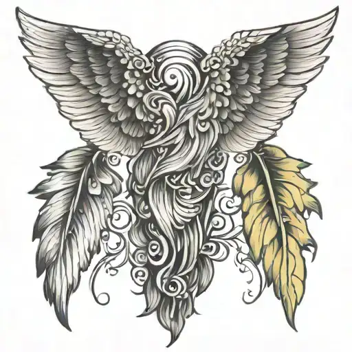 Angel Wing Fine Line