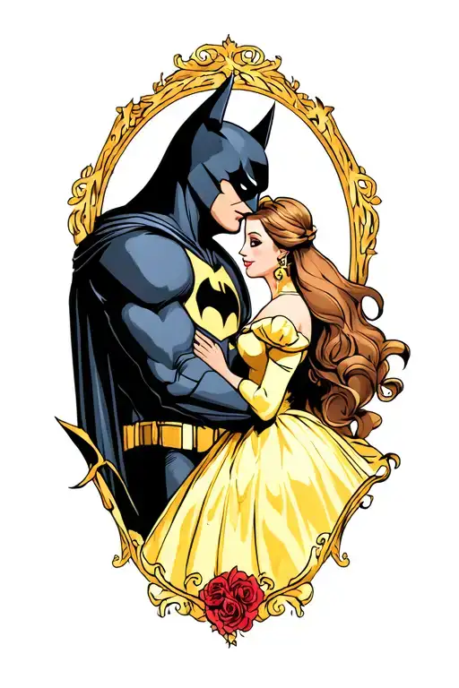 Batman And Belle Beauty And The Beast