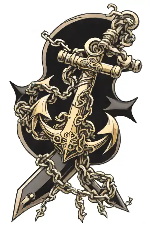 Anchor And Chain Wrapped