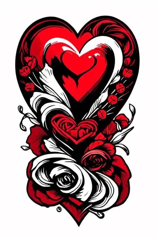 A Red Love Heart With Mmxxiv-x-xx