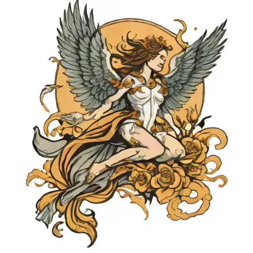 Female Icarus Falling