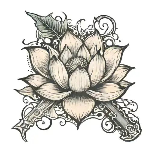 Lotus Flower And A Hammer