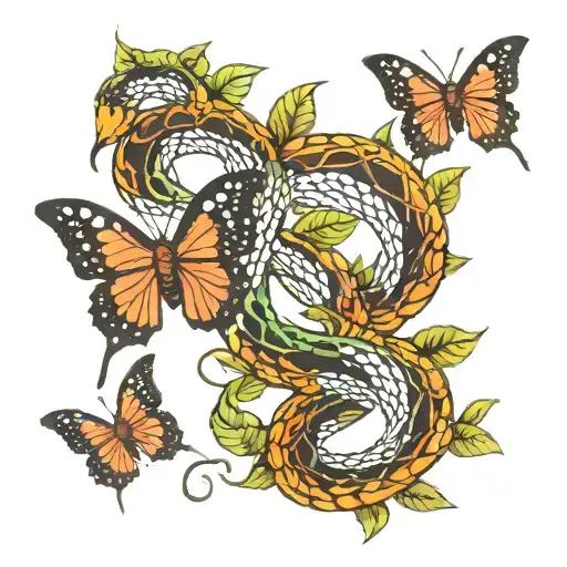 Snake And Butterfly
