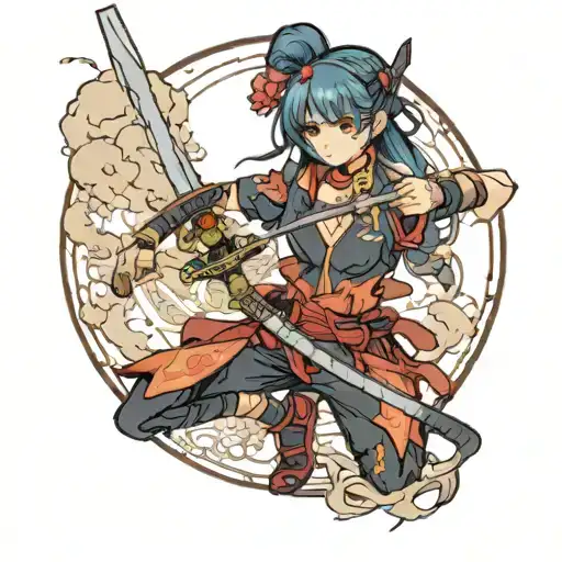 Anime Girl With Katana