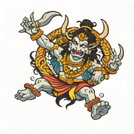 Shiva Dancing In The Cow Head