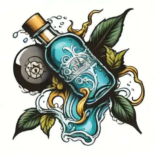 A Bottle Of Water Breaking And Leaking Water