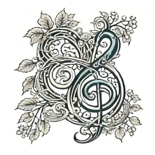 Tree Music Infinity Symbol Intertwined