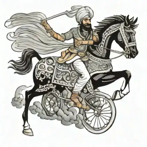 Punjabi Warrior Riding