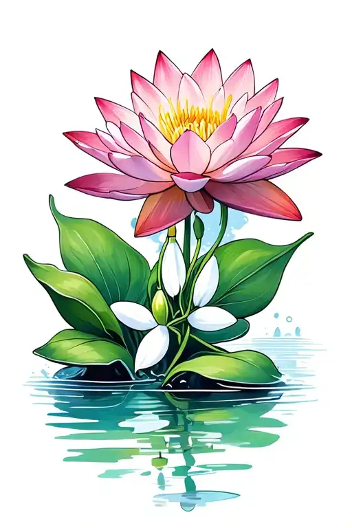 Water Lily And Snowdrop