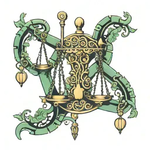 Libra Zodiac Spine Tat