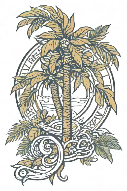 Palm Tree Virgo Zodiac Sign