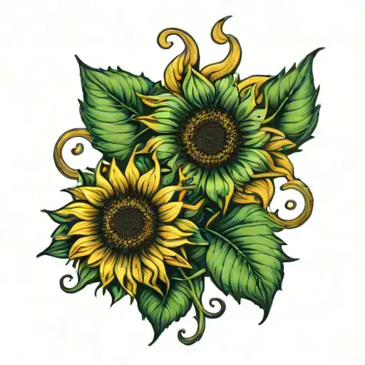 C Sunflower Intertwined