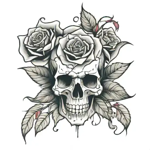 Skull And Rose Growing