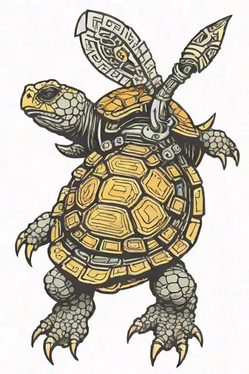 Cyberpunk Tortoise Shoulder Tatoo