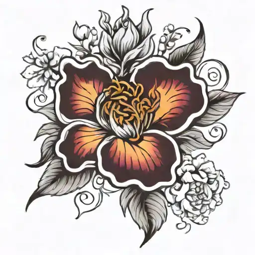 Birth Flowers Going Vertical