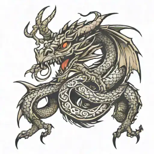 Dragon Band Wrapped Around Arm