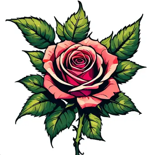 Rose With Broken Stem