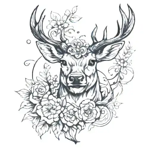 Deer Smile Wide Composition