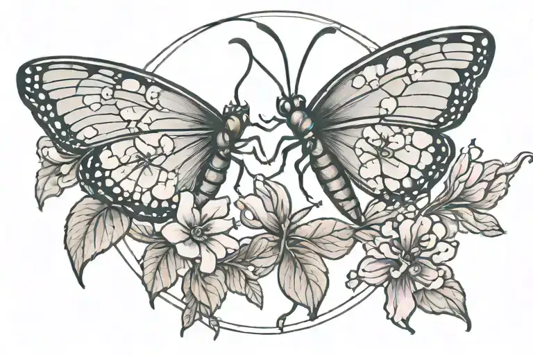 Redbud Moon And Firefly Insect