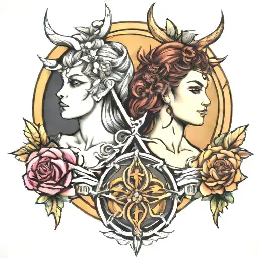 Gemini Sagittarius Aries Signs Merged