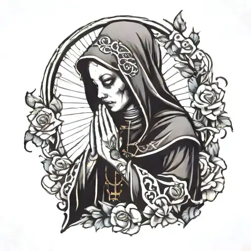 Gothic Nun Praying