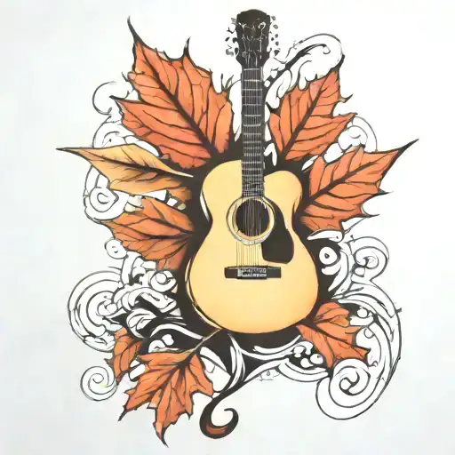 Maple Leaf And Guitar