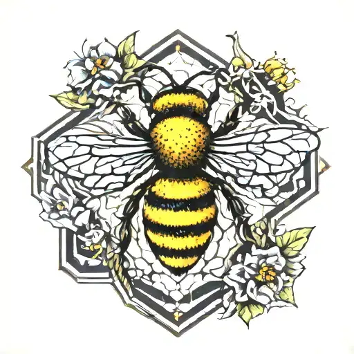 Bee Hex Pattern