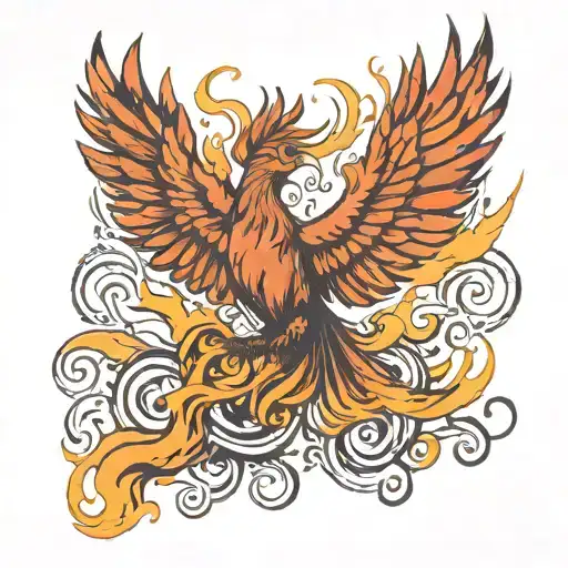 Pheonix Rising From Ashes Symbolizing Overcoming