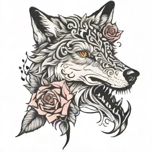 Wolf And Girl Tattoo Forearm For Women Tattoo