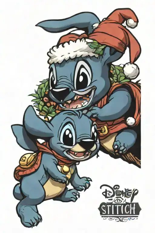 Disney Stitch And Pluto Christmas