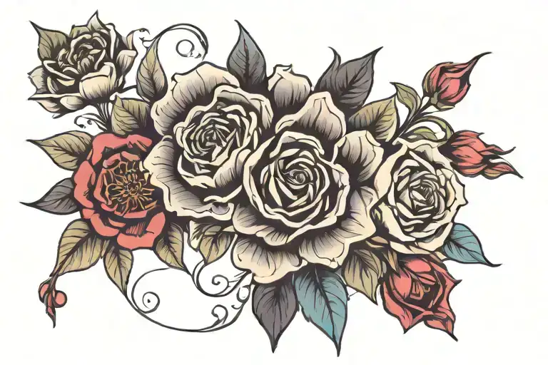 Collarbone Goth Emo Feminine Flowers