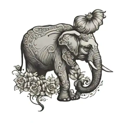 Elephant Couple And Western