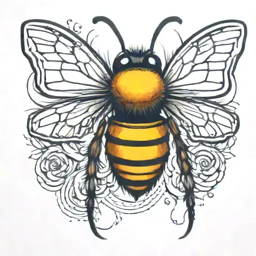 Bee With Butterfly Wings Wearing Boxing Gloves