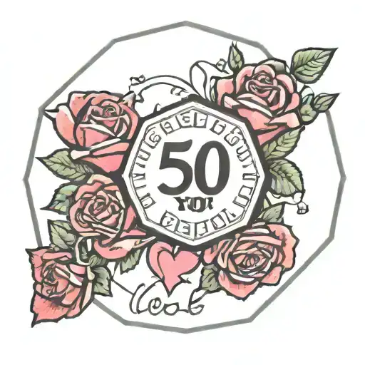 50 Pence Piece Featuring I Love You 50P