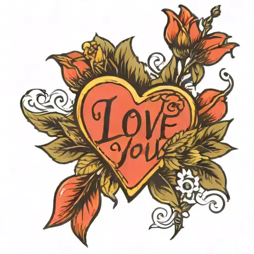 I Love You 50P With A 50P Coin