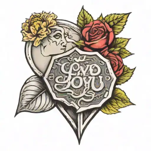 50 Pence Piece With Love You 50P