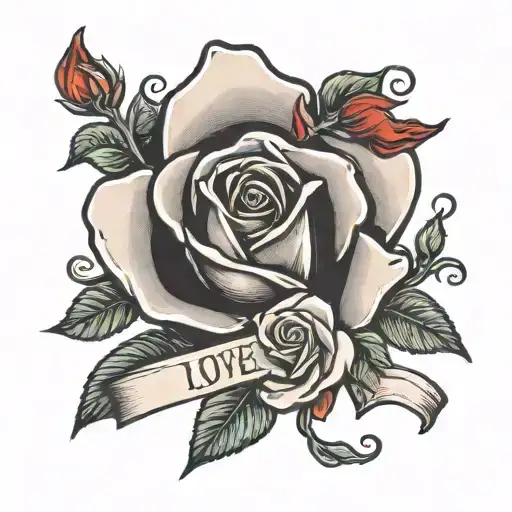 A Pierogi And A Red Rose That Says I Love You Grandma